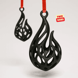 FLAME ORNAMENT VORONOI / CHRISTMAS TREE DECOR / HOMEDECOR / DECOR / DECORATIONS / DESIGNER 3d model