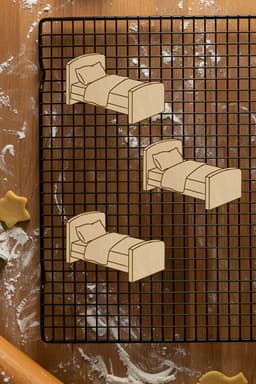 Bed Cookie Cutter, Biscuit Cutter 3d model