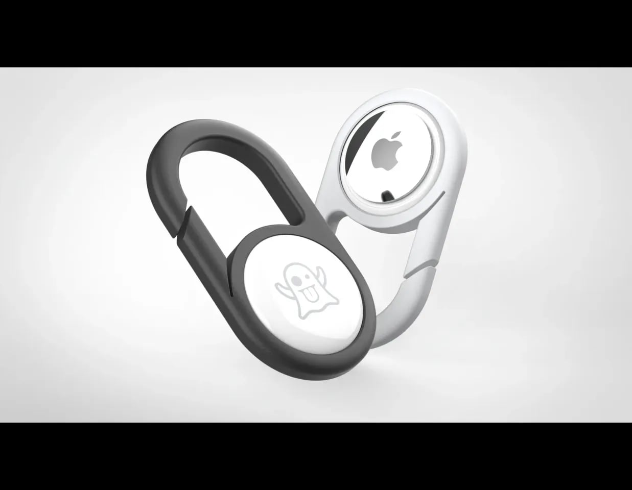 Airtag holder with carabiner 3d model