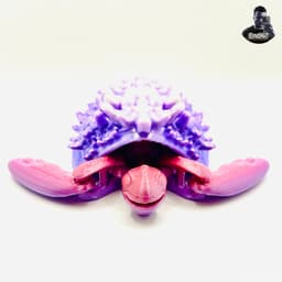 Cute Articulated Turtles #1 - Three Models - Swappable Shell - Print in Place - No Supports 3d model