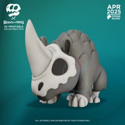 Boney Siberian Unicorn 3D Printer STL file 3d model
