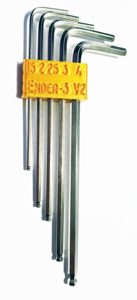 Perfect fit Allen wrench organizer ( Ender 3 V2 set ) 3d model