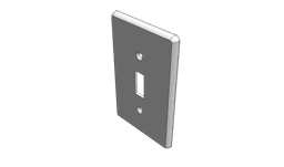 Single Gang Toggle Switch Style Wall Plate (Original Replacement) 3d model