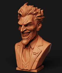 The Joker Bust | Classic Villain Statue | Clown Prince of Crime Figurine 3d model