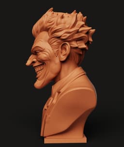 The Joker Bust | Classic Villain Statue | Clown Prince of Crime Figurine 3d model