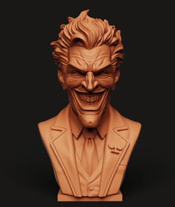 The Joker Bust | Classic Villain Statue | Clown Prince of Crime Figurine 3d model