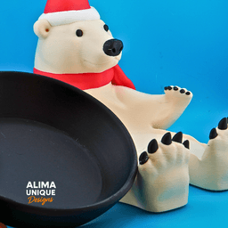 Christmas Polar Bear Bowl Home Decoration 3d model