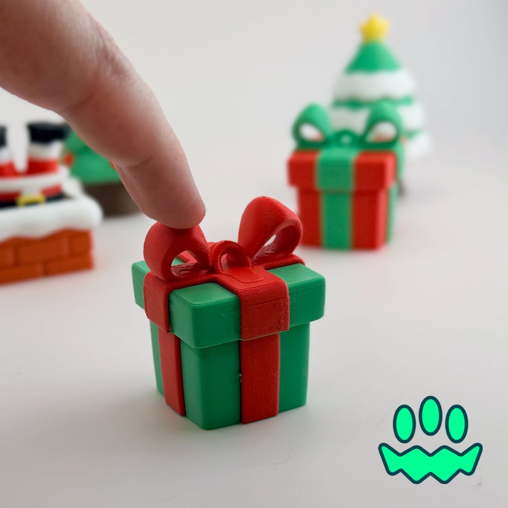 Christmas Fidget Clicker Keychain Bundle 3d model