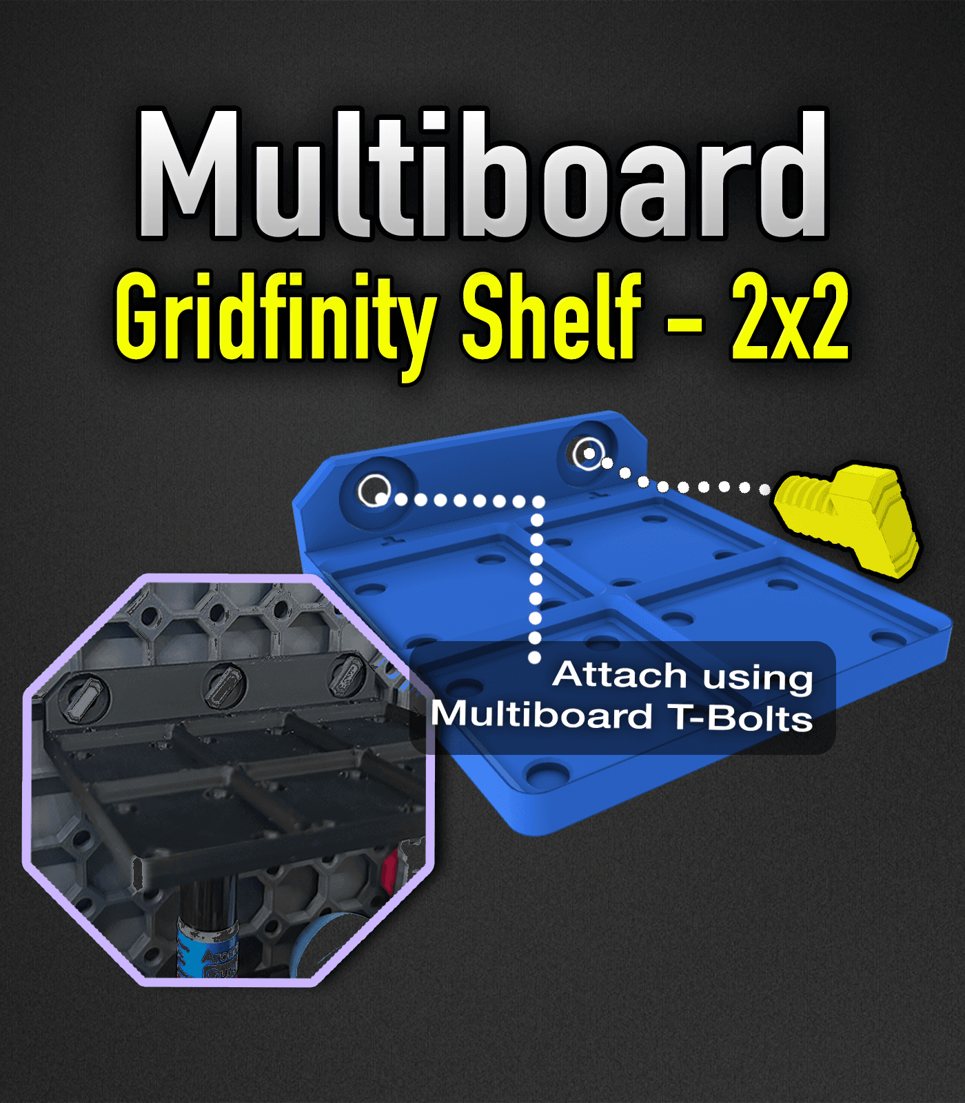 MultiBoard Gridfinity Shelf 2x2 3d model