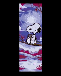 Snoopy enjoying a night fall day - Set of bookmarks 3d model