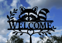 Raccoon Welcome Sign 2D Wall Art.stl 3d model