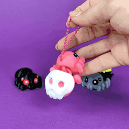 Cute Flexi Spider (Toy & Keychain & Magnets) + Halloween Version, Mini Articulated Animals 3d model