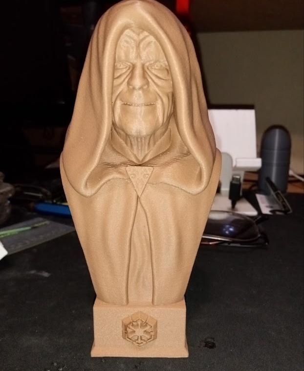 Darth Sidious Bust (Pre-Supported) 3d model