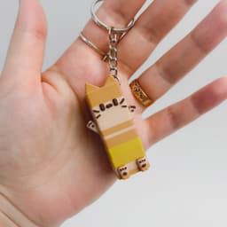 8 Bit Kitty Keychain 3d model