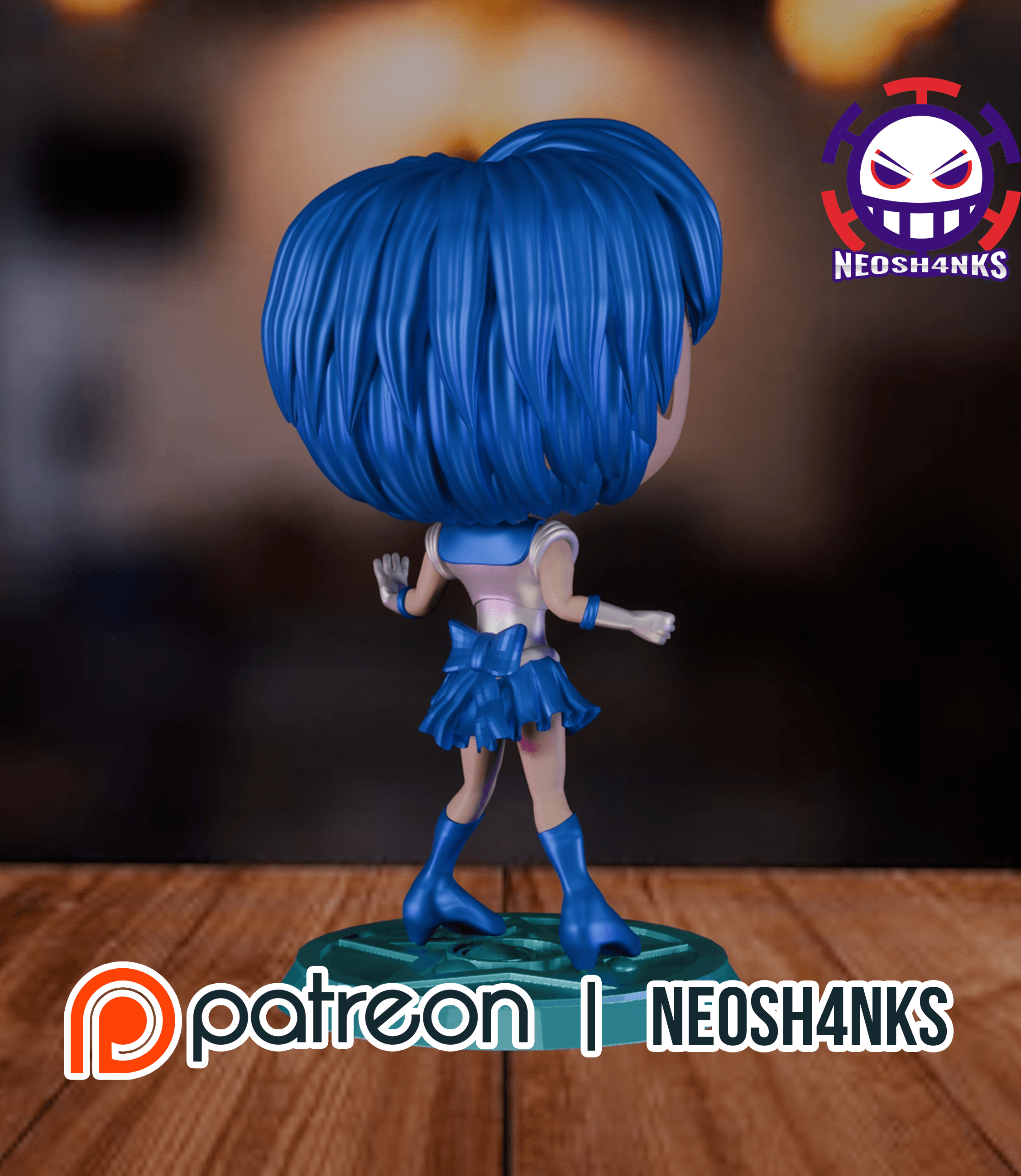 Sailor Mercury Funko Style 3d model