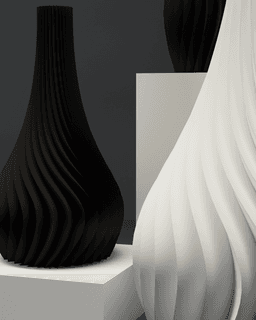 Creased Plant Pot #1 | Minimal parametric design vase model 3d model