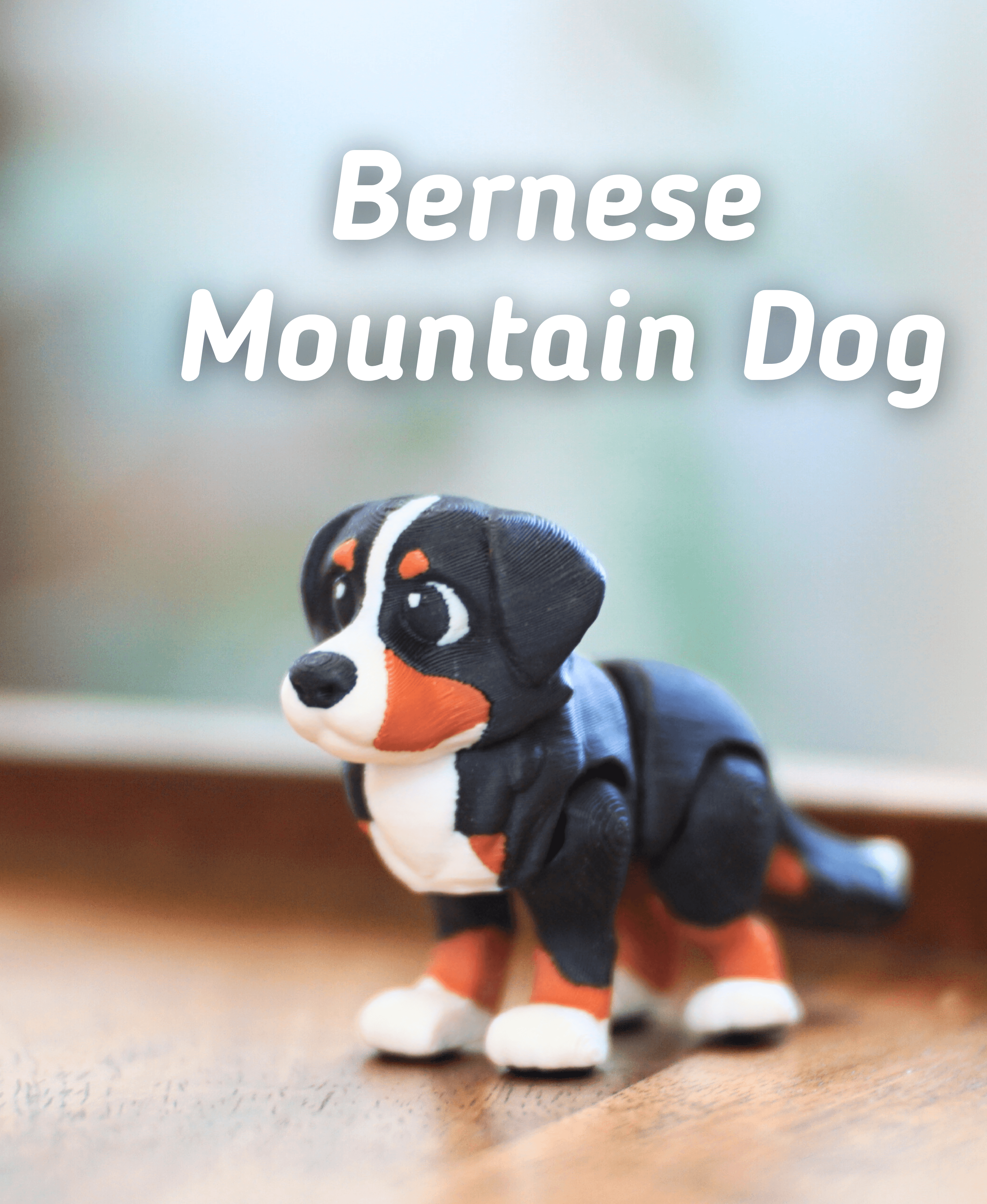 Bernese Mountain Dog - Articulated fidget Dog 3d model