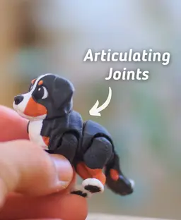Bernese Mountain Dog - Articulated fidget Dog 3d model