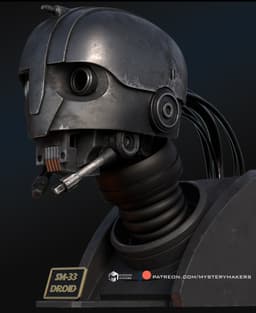 SM33 droid bust 3d model
