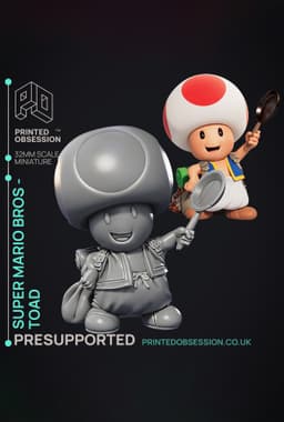Toad - Super Mario Bros - Fan Art 3d model