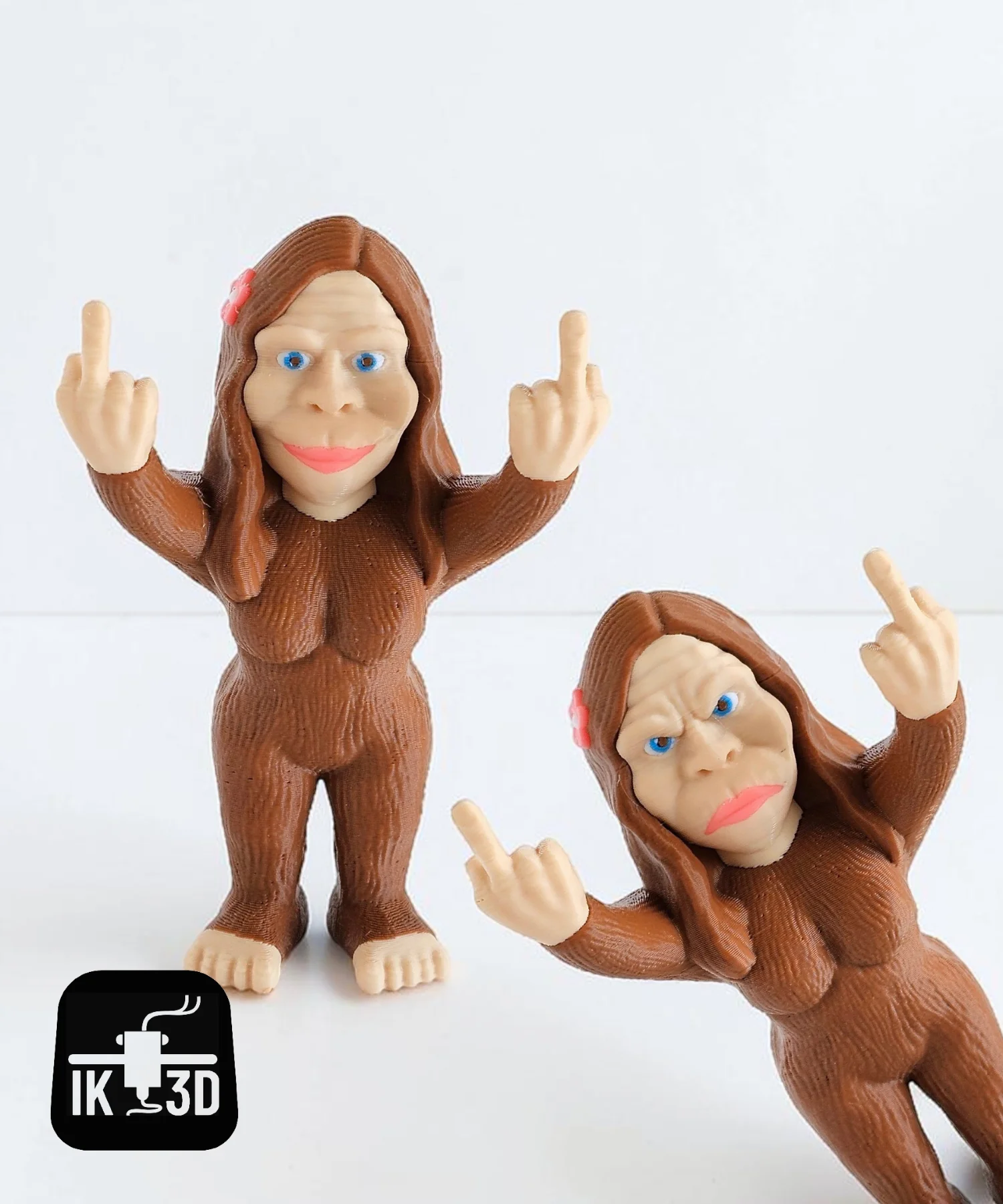 Mrs Bigfoot Middle Finger / 3MF Included / No Supports 3d model