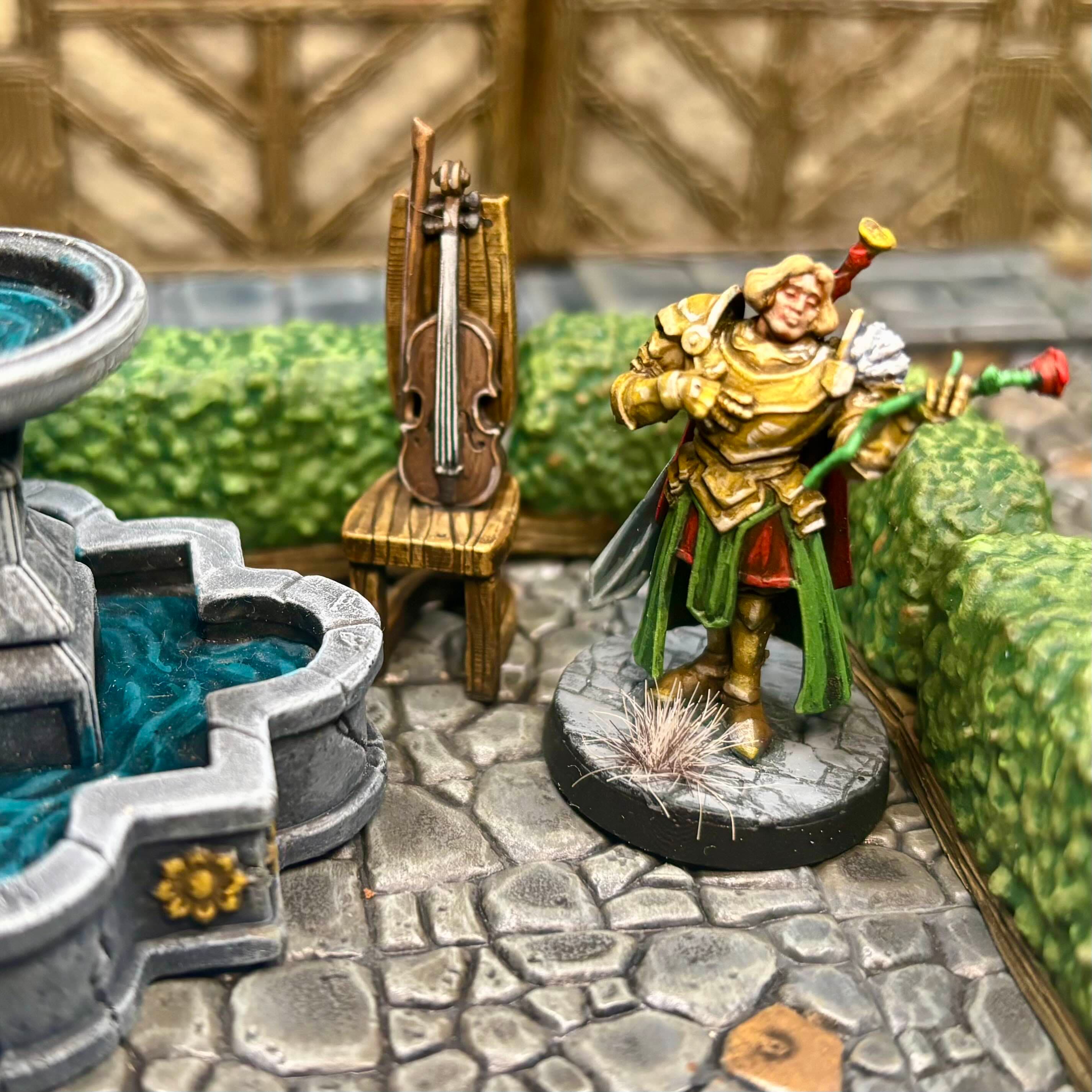 Printed on Anycubic Photon M3 Premium in Elegoo 3.0 Abs like resin
Painted live on twitch.tv/MikeMoans
Model violin is from this set with a collection of other set pieces from various sources