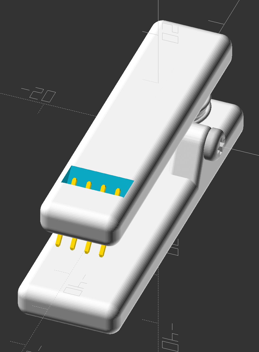 Programmer Clip using Header Pins 3d model