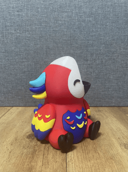 Parrot 3D Model Pen Holder – Multi-Part 3D Print Desk Organizer 3d model