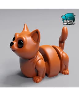 Catsio / Cat Articulated / Print-in-Place Creature / Cute Feline Beast / Kitten Monster / Fantasy Wo 3d model