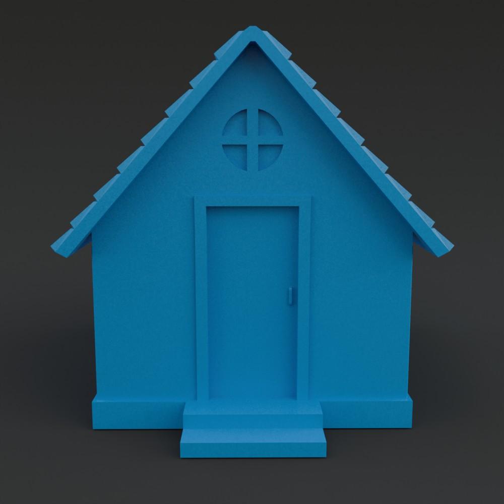 Small house 3d printable model 3d model
