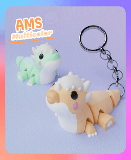 Flexi Stygimoloch Dinosaur Keychain (Multicolor) 3d model