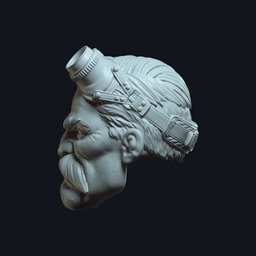 Dex v9 Action Figure Head 3d model