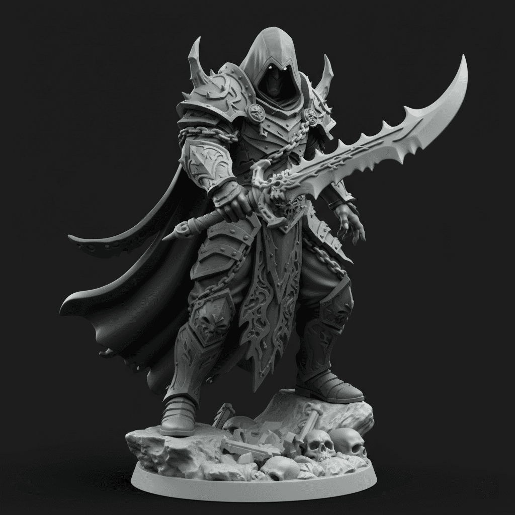 Hooded Cult Leader Sacrificial Dagger Premium STL 3d model