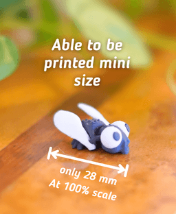 Flappy Fly - Articulated Mini Fidget Fly - Ludo 3D Printed Flexy Fly Insect Fidget Toy 3d model