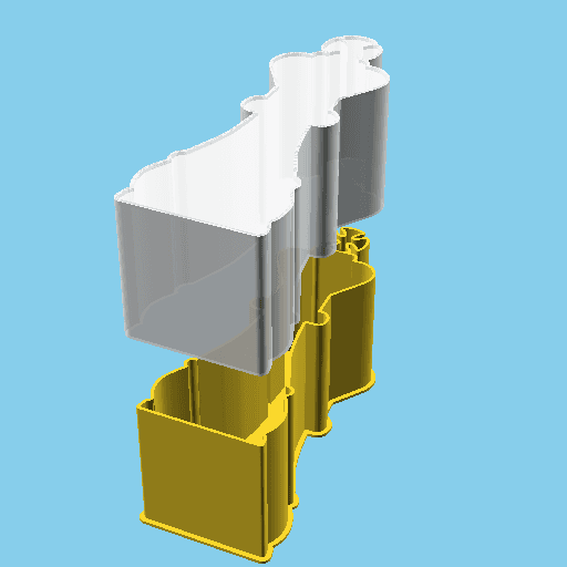 Chess King piece, nestable box (v1) 3d model