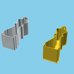 Chess King piece, nestable box (v1) 3d model