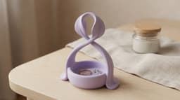 Sculptural Ribbon Jewelry Dish – Biomorphic Coquette Catchall Tray 3d model