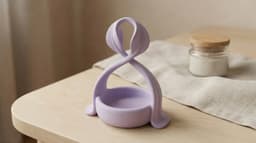 Sculptural Ribbon Jewelry Dish – Biomorphic Coquette Catchall Tray 3d model
