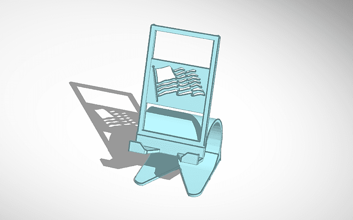 2 Piece Support Free Customizable Phone Stand 3d model