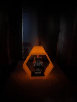 Hex Lego Shelf Display - Starter Pack 3d model