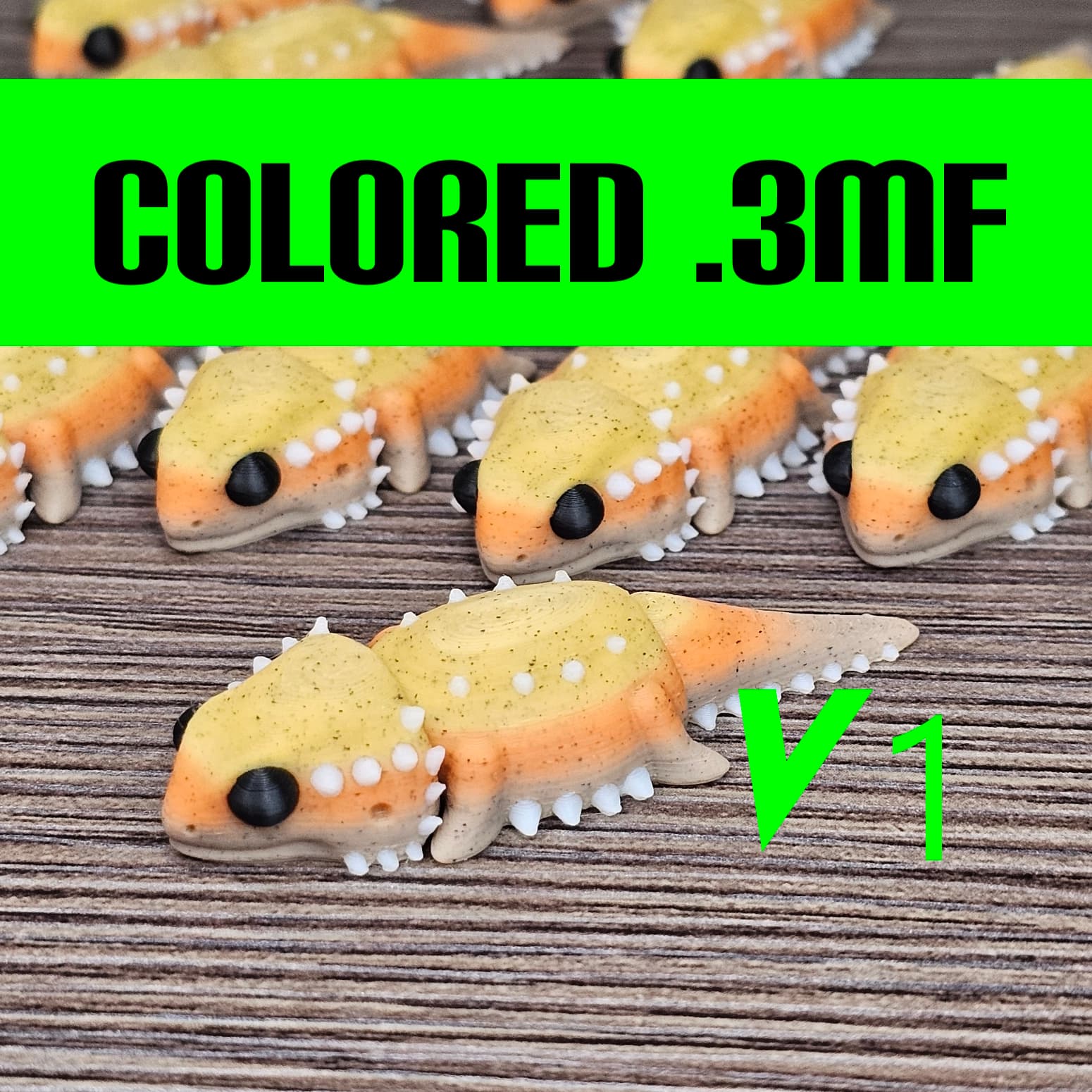 ColoredMinimonster5BearedDragon 3d model