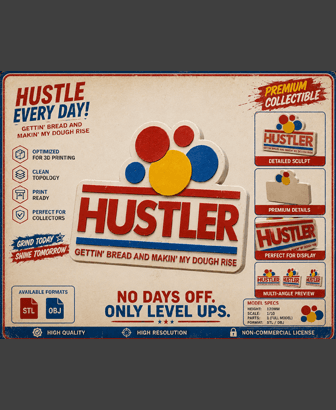 Hustler sign 3d model