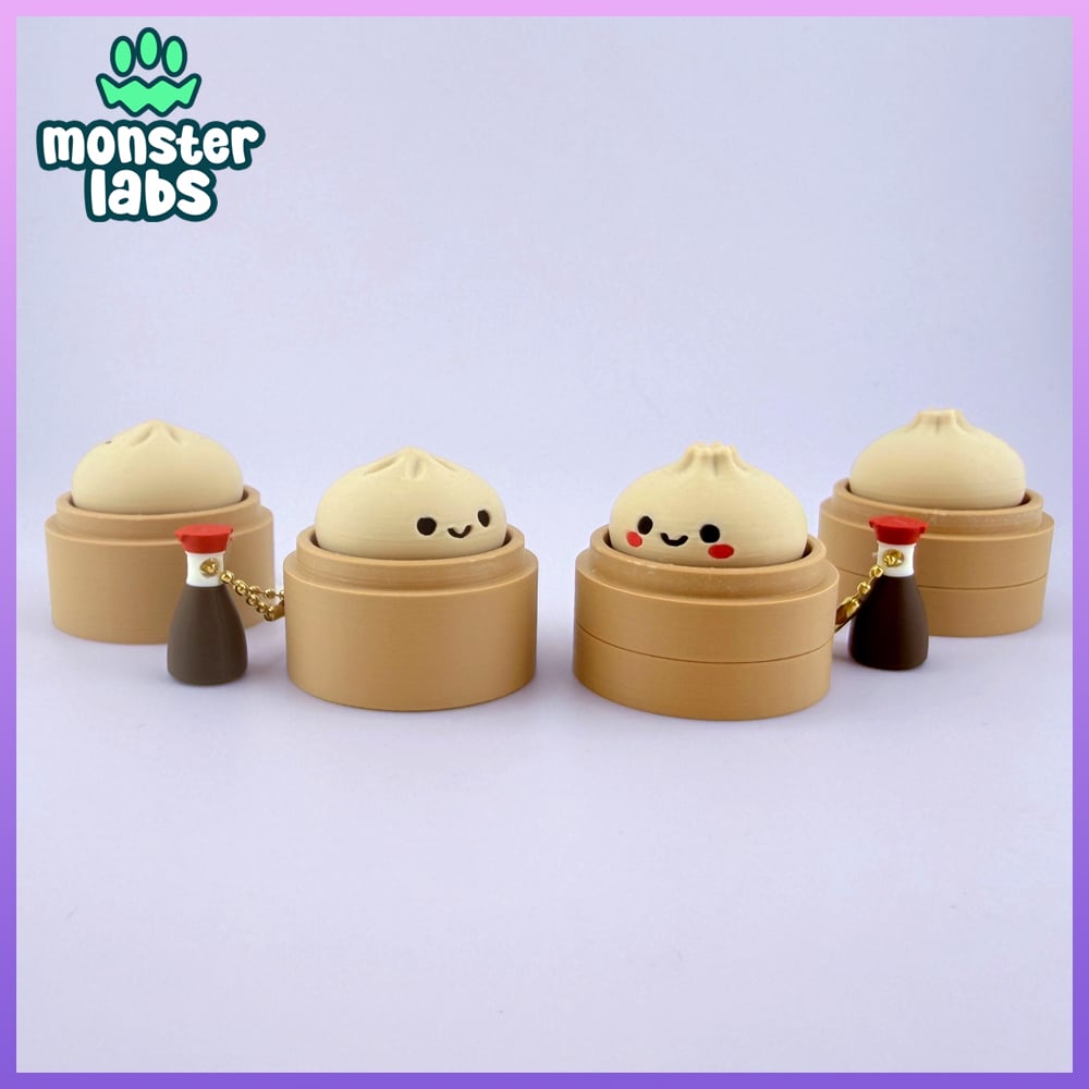 EXCLUSIVE: Dumpling Fidget Clicker Keychain 3d model
