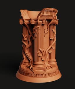Ancient Ruined Column Planter | Greek Pillar 3d model