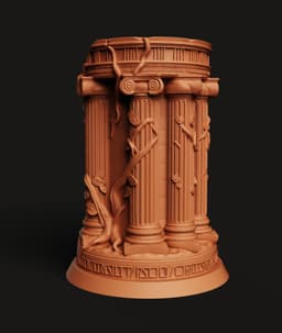 Ancient Ruined Column Planter | Greek Pillar 3d model