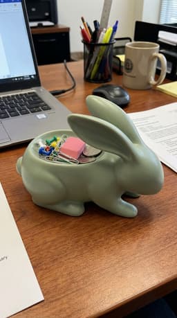 Sculptural Rabbit Desk Organizer & Catchall 3d model