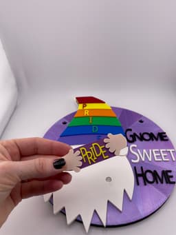 Magnetic Pride Hat Gnome For Modular Sign 3d model