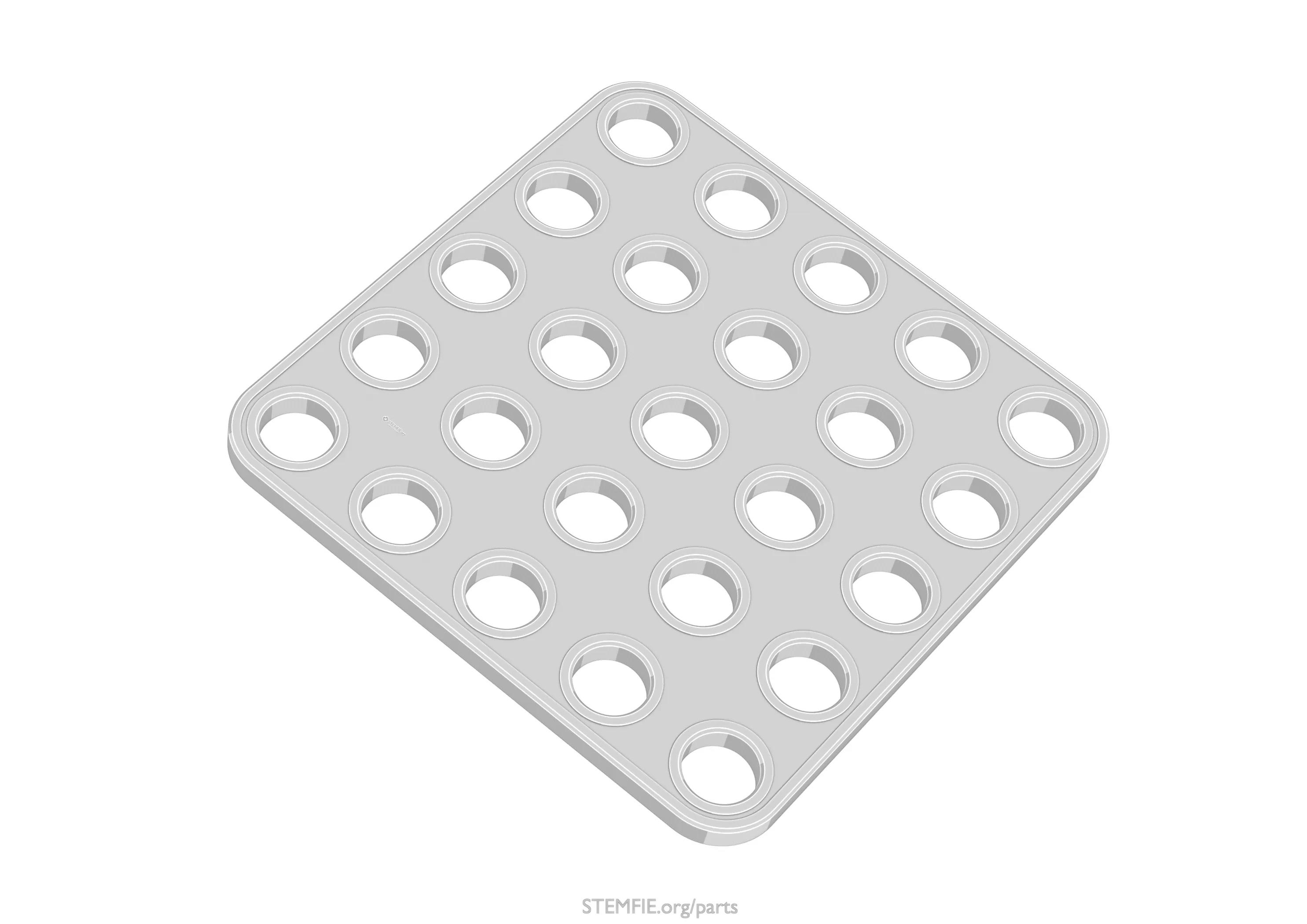 STEMFIE - Parts - Plates - 4-Square 3d model