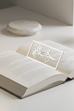 Rose Bookmark, Gift Idea 3d model