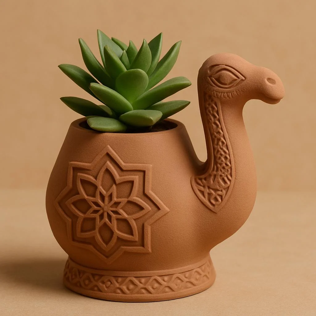 Camel Planter | Moroccan-Inspired Succulent Pot for Home Decor 3d model